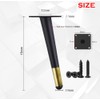 TempFoo 6 Inch Metal furniture Legs Oblique Conical Metal Legs