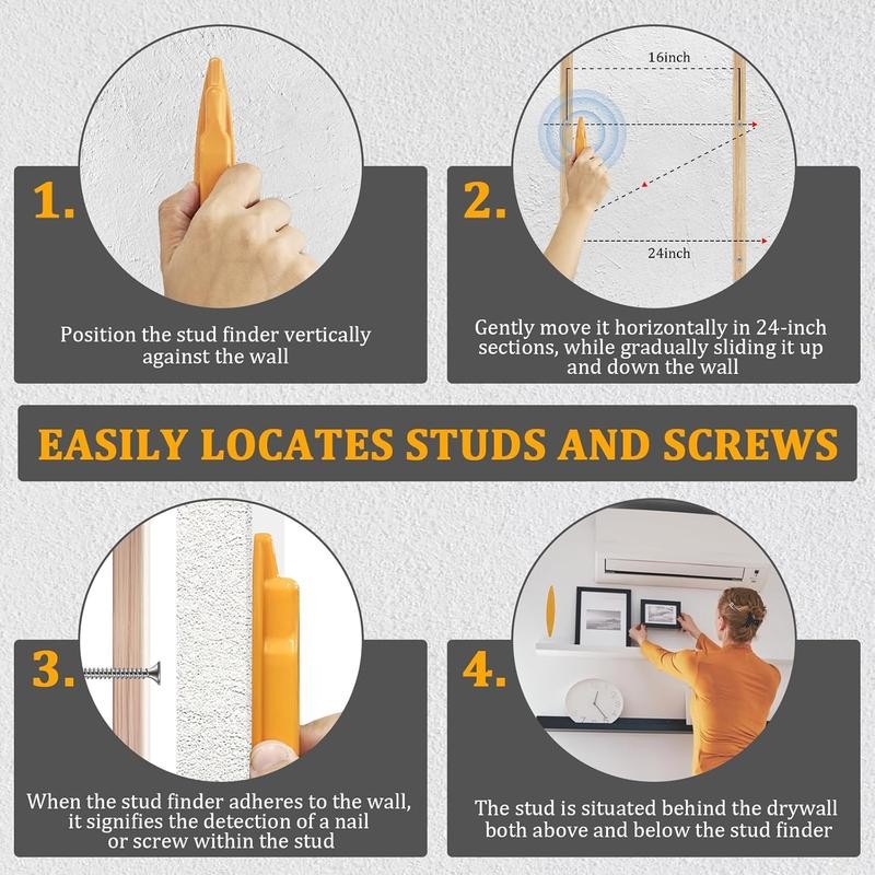 Stud Finder Easy to Use, Locate Screws, Nails, Metal Studs