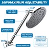 Adjustable Shower Head Extension Arm by SenHodyu - 16" Solid