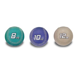 PowerNet German Marquez Long Toss Weighted Baseball Bundle | 8oz 10oz 12oz Training Balls for Increasing Pitching and Throwing Velocity and Strength | Practice or Pre Game Warm Up