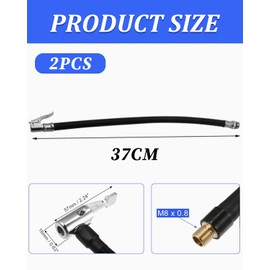 KGDUYC Pack of 2 Air Pump Hose, 36 mm Car Inflation Hose, Tyre Inflation Hose Adapter, Air Pump Hose, Air Hose Adapter for Car Bicycle Tyres, Air Pumps