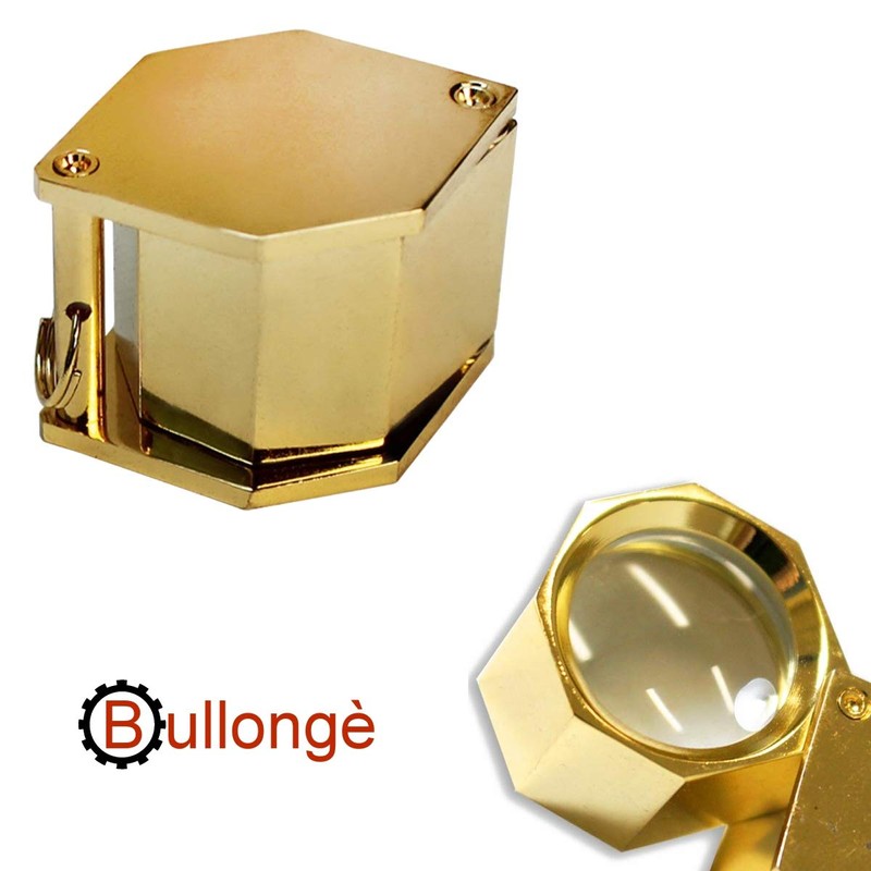 Bullongè Visicon Gold Triplet Magnifying Glass 21 x 10 with