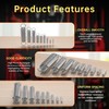 100 Pcs Extension Spring, Beesini Extension Spring Assortment Kit 25