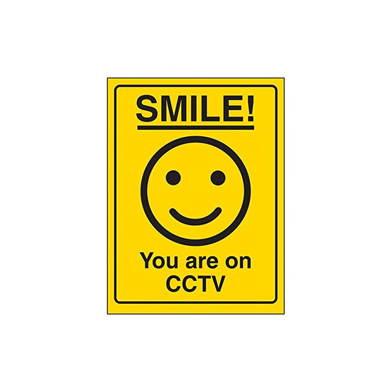 V Safety Smiley Face you Are On CCTV Sign -