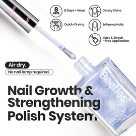 Beetles Pearl Nail Polish Set 6 Colors 15 ML Quick-drying Shimmer Glitter Pearl White Pink Blue Mermaid Nail Polish Kit, Spring Pastel Iridescent Nail Polish DIY Manicure Gift for Women