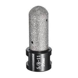 sourcing map Diamond Finger Shaped Milling Bit 20mm 2 Holes with 5/8"-11 Thread for Enlarging Shaping Milling Existing Holes on Marble Countertop, Black