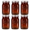 WELLIFE Amber Mason Jars, 6 Pack wide mouth mason jars