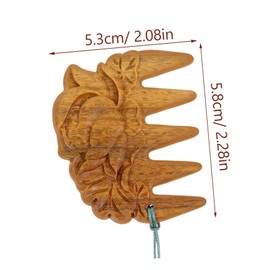 Baluue Wooden Comb for Hair Styling Scalp Massage Wide Tooth Detangling Brush Portable Pocket for Beard Decorative Hair Detangling Wooden Comb