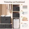 Exquilnova Pack of 2 Storage Boxes with Lid Fabric, Stackable