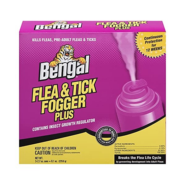 Bengal Flea and Tick Fogger Plus – 3 Pk Odorless