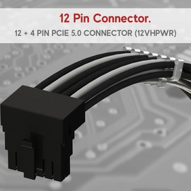 LINKUP 12VHPWR PSU-GPU Power Cable | Compatible with NIVIDA RTX 5070/5080 | 12+4 to 3x8 Pin PCIe 5.0 Cable | for 8Pin ASUS PSUs Only | 70cm - Left Angle