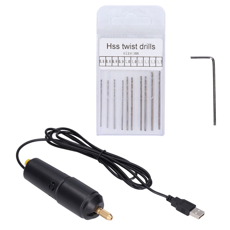 USB Mini Electric Drill High Speed Steel ABS Iron Micro