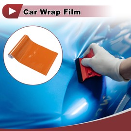 HEROFFIX Orange Protective Car Wrap Film 0.49ft x 59.84inch Exterior Interior Vinyl Wrap Cover 5.5mil 1 Pc PVC Universal