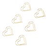 100pcs Heart Shape Paper Clips Cute Metal Paper Clips Portable