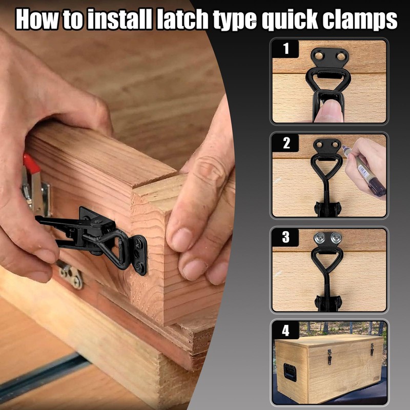 Toggle Latch Clamp 4001, 6 Pack Adjustable Toggle Clamp Latch,