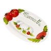 Lashuma Handmade oval serving plate in tomato mozzarella design made