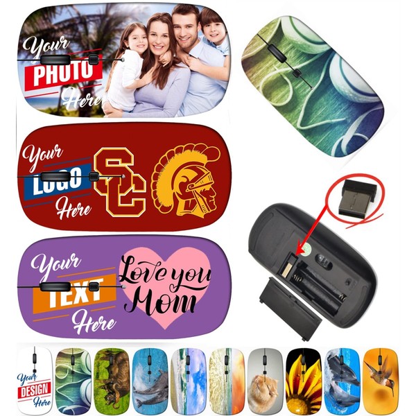 maizi Custom Wireless Mouse for Laptop Mac Computer Personal Laptop,
