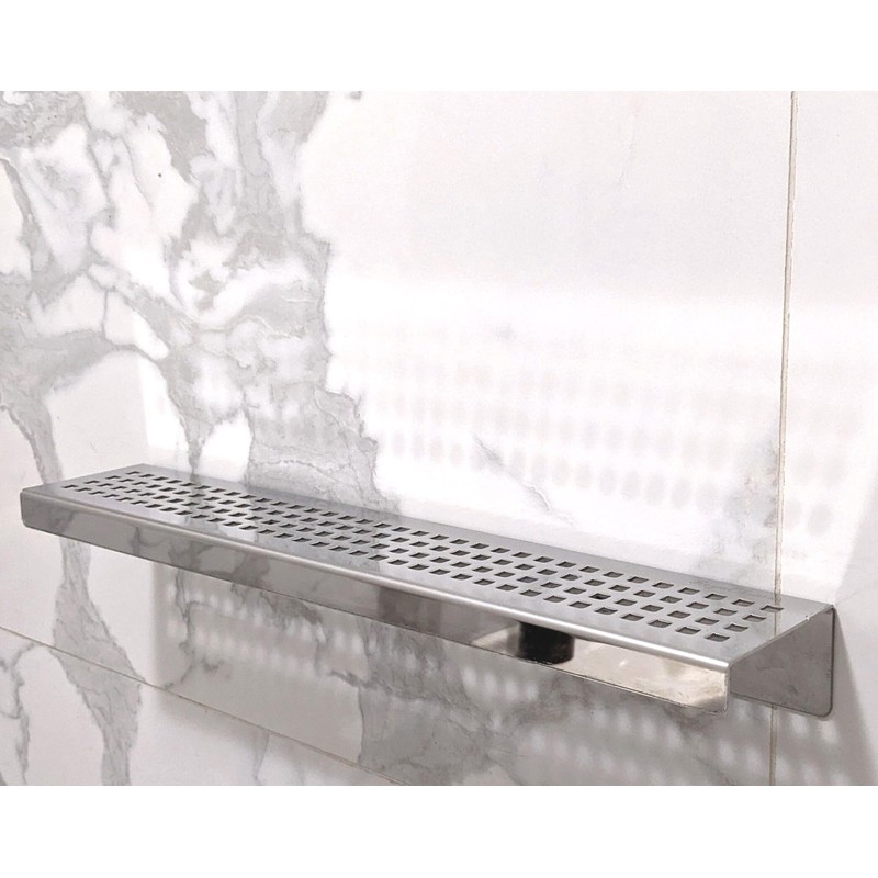 SereneDrains Stainless Steel Polished Chrome Shower Shelf for Inside Shower