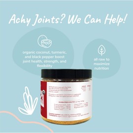 kin+kind Hip and Joint Supplement Dogs and Cats - Organic Healthy Hip & Joint Supplement for Dogs and Cats - Vet Formulated Natural Formula with Organic Turmeric, Black Pepper and Coconut- Made in USA