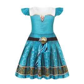 AmzBarley Girls Nightgowns Princess Nightgown Pajamas Nightdress for Little Kids Nightie Sleepwear Flutter Sleeve Night Gown Sleep Dress Dark Green01 Size 6(5-6Years)