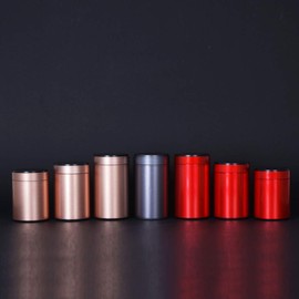 Canning Jars Coffee Airtight Container 3PCS Metal Canisters Food Storage Container For Kitchen Tea Sugar Coffee Flour (Red Size 125) Glass Flour Container Coffee Canister