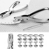Snap Fastener Kit, 200 Sets 15mm Metal Sew-on Snap Fasteners