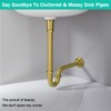 SEABEFORE Brass P Trap U-Shape 1 1/4 inch Sink Drain