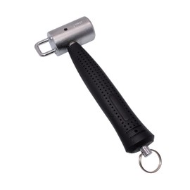 Kakui Scaffolding Hammer Short with Safety Ring (Carabiner Tool Holder One-Touch Removal Type), Hammer Head Φ1.6 inches (40 mm) S-40 Silver, Black
