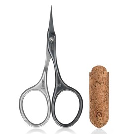 GERMANIKURE Tower Point Cuticle Scissors - Self-Sharpening FINOX22 Titanium Coated Stainless Steel Professional Grooming Scissors in Cork Case - Ethically Made in Solingen Germany - 2705