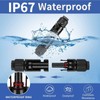 QeeHeng Solar Panel Connector, 6 Pairs Male/Female Solar Connector, IP67