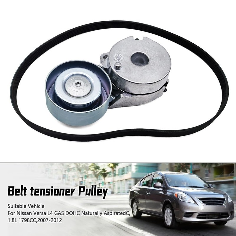 39162 Belt Tensioner Pulley and K060473 Belt Fit for Nissan