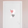 Extra Large 460mm 'Pink and Grey Hearts' Permanent Sticker Decal
