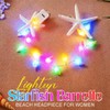 CAKURE Light Up Starfish Hair Clips Led Conch Headpiece Mermaid
