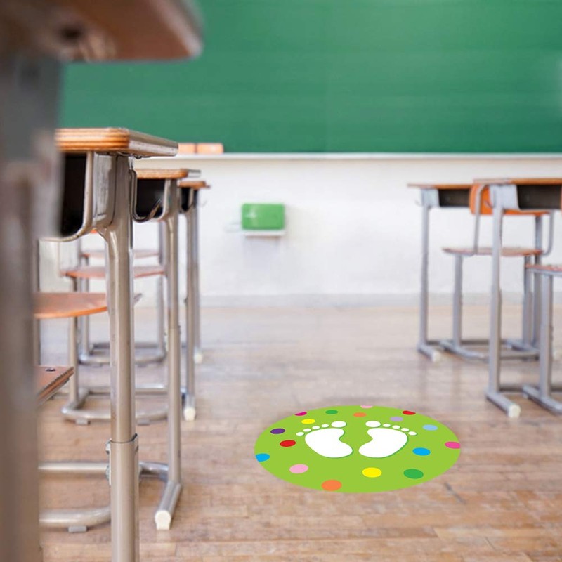 11"Footprints Classroom Floor Decal (Lime)