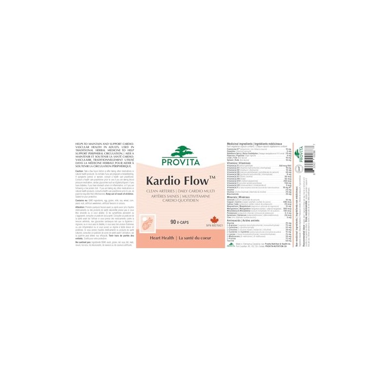 PROVITA Kardio Flow? by Provita (Canadian Made) 90 vcaps
