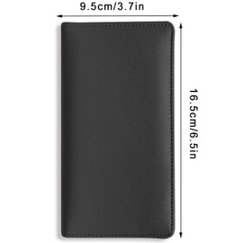 Sanlykate Leather Checkbook Cover for Men and Women, Check Book Case Card Holder with Free Divider, Standard Register Duplicate Checks with pen inserts