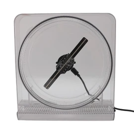 14cm 3D Hologram Fan with Cover - 2000x14 HD Destop Holographic Projector Advertising Display with 128 LED, USB Powered App Control Vedio Projector for Party, Store