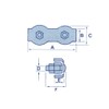 Duplex Wire Rope Grips With Wing Nuts X10 3MM -