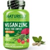 NATURELO Vegan Zinc Immune Support Capsules - Whole Food Complex