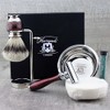 5-Piece Premium Selection Shaving Set for Men with Silver Tip