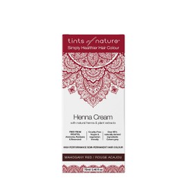 Tints of Nature Mahogany Red Semi-Permanent Henna Cream Hair Colour, Mahogany Red Semi-Permanent Henna Cream Hair Colour, Ammonia Free and 95% Natural, 70 ml