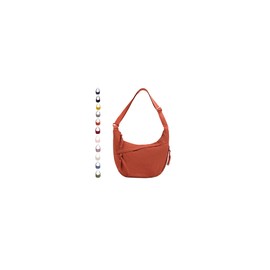 GoPaw Women's Half Moon Shoulder Bag, Hobo Halfmoon Bag, Crossbody Moon Bag with Adjustable Shoulder Strap, Women's Half Moon Bag, orange