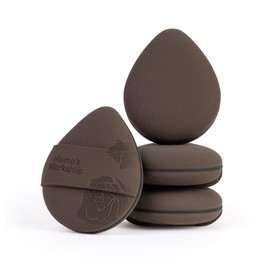 Momo's Workshop Rose Tatami Makeup Sponge Set,Double-Sided Egg Shape Rubycell for Liquid Foundations, Non-Absorbent & Fast Blending,Soft, Fluffy & Bouncy, 2 Beauty Puffs &Storage Case