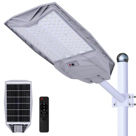 QMXINEYU 8000W Solar Street Light 6500K 800000LM – Auto On/Off Dusk to Dawn Solar Street Light, IP65 Waterproof, Motion Sensor for Outdoor Security, Suitable for Parking Lots, Backyards