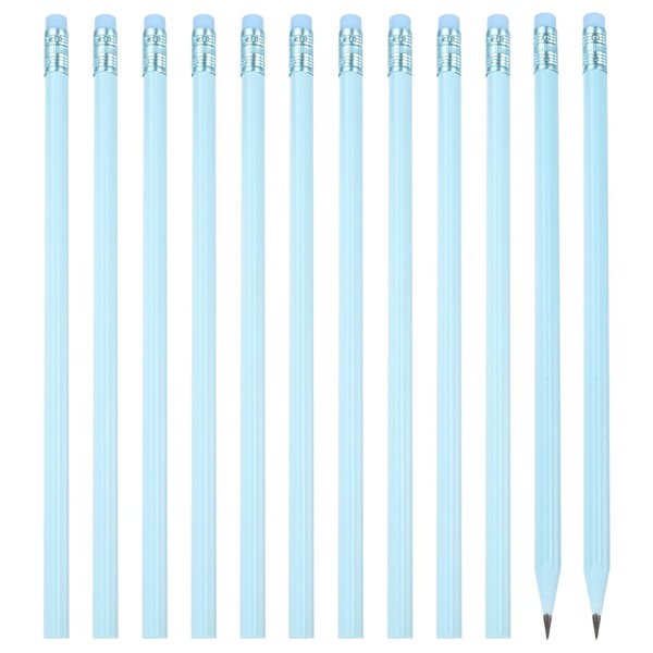 PATIKIL Round Pencils, 12 Pcs Triangle HB Graphite Pencil Wooden