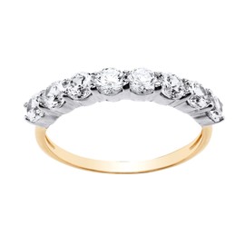 Old English Jewellers 9ct Gold on Silver 1.50ct Eternity Ring size J to V - Simulated Diamond (P)