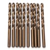 10Pcs Twist Drill Bit High Speed Steel Straight Shank Hole
