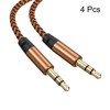MECCANIXITY 4 Pack Aux Cable 3.5mm Male to Male Nylon