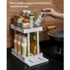 Melldrry Spice Rack, Extendable, Turntable Organiser, Cabinet Organiser, Kitchen, Rotating