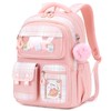 QIXIHU Kids Backpack for Girls - Kawaii School Backpack with